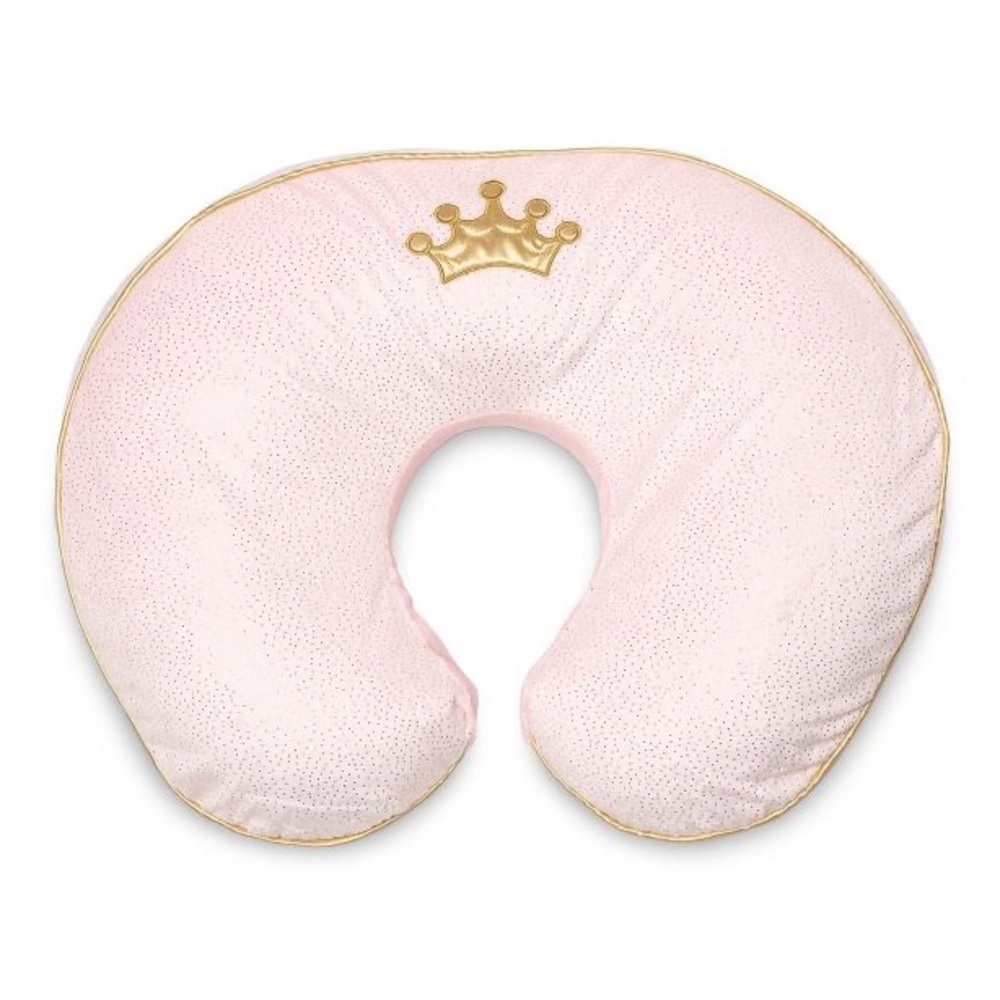 Pink gold glitter princess crown Boppy